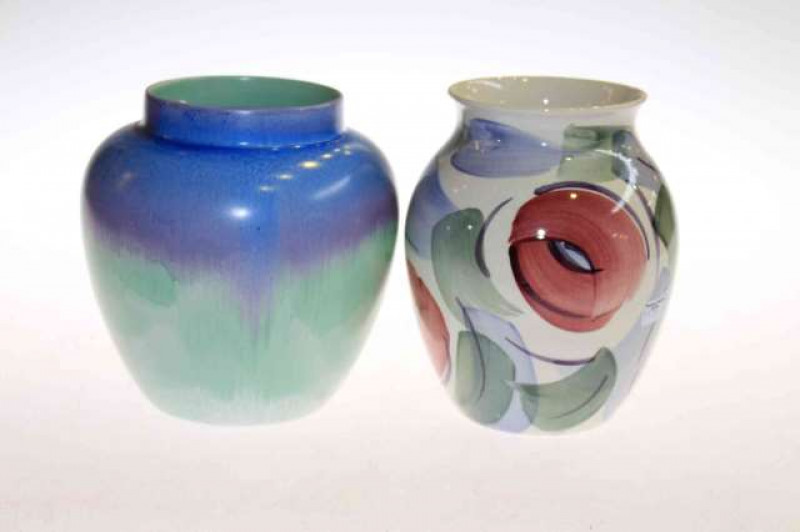 Shelley and Poole art pottery vases (2)