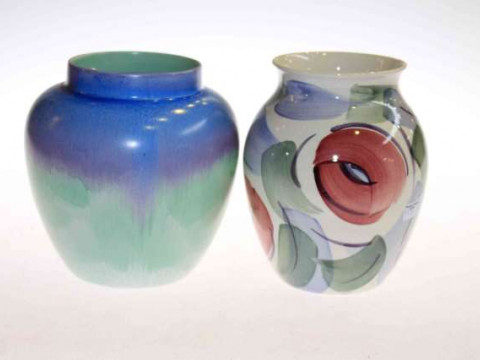 Shelley and Poole art pottery vases (2)