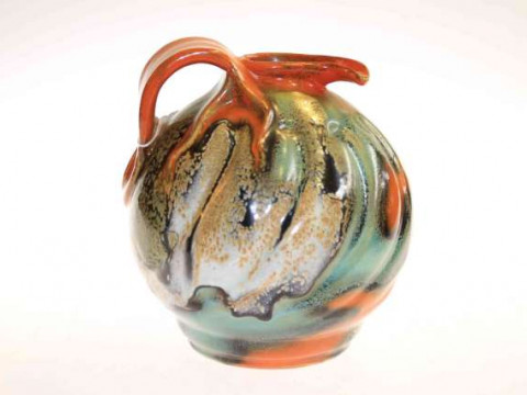 Gouda pottery 'Volcano' styled jug