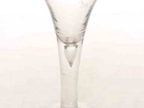 18th Century trumpet cordial glass