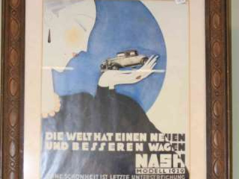 Framed poster, Nash Model 1929