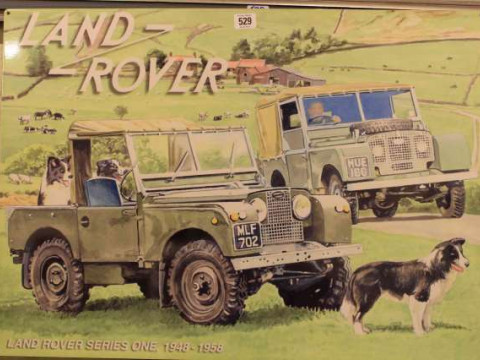 Sign, Land Rover