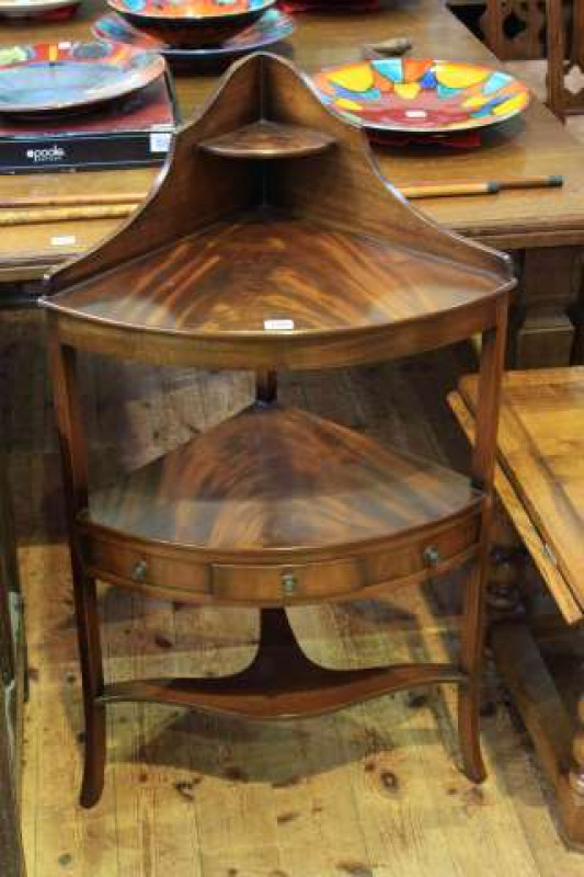 Mahogany corner washstand