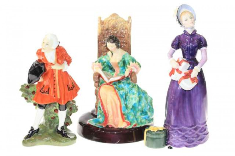 Three Royal Doulton figures: Masquerade, HN599; Good Day Sir, HN2896; The Leisure Hour (3)