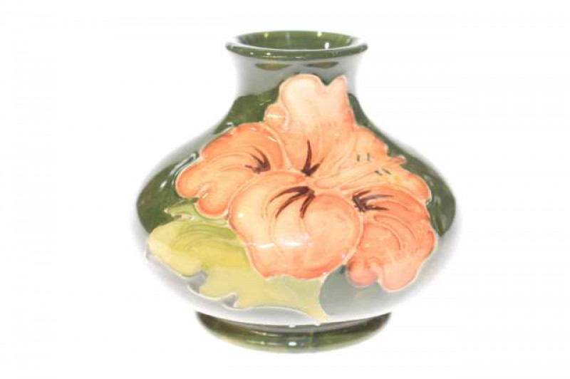 Small Moorcroft hibiscus vase