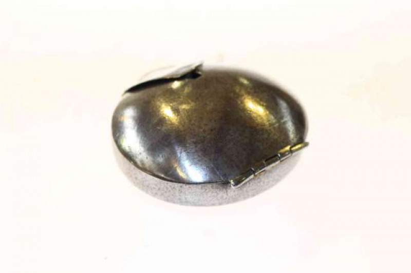 Antique polished metal tobacco box