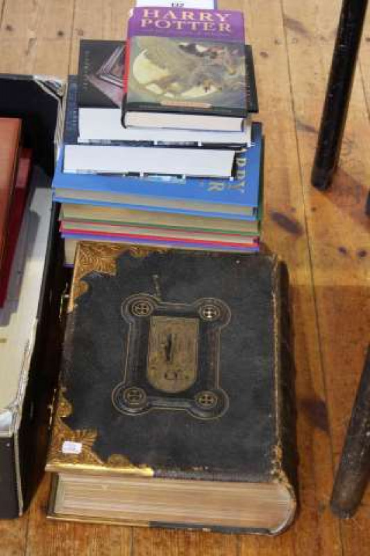 Eight Harry Potter books and 19th Century family bible