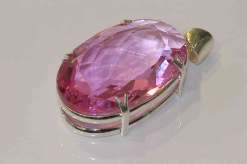 Large silver mounted pendant