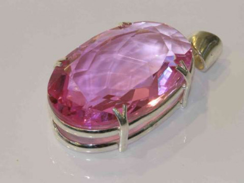 Large silver mounted pendant