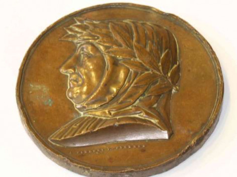 A. Pieroni, Firenze, a bronze medallion, Francesco Petrarca