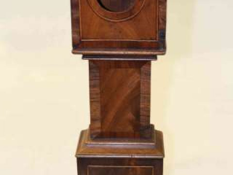 19th Century mahogany miniature longcase clock