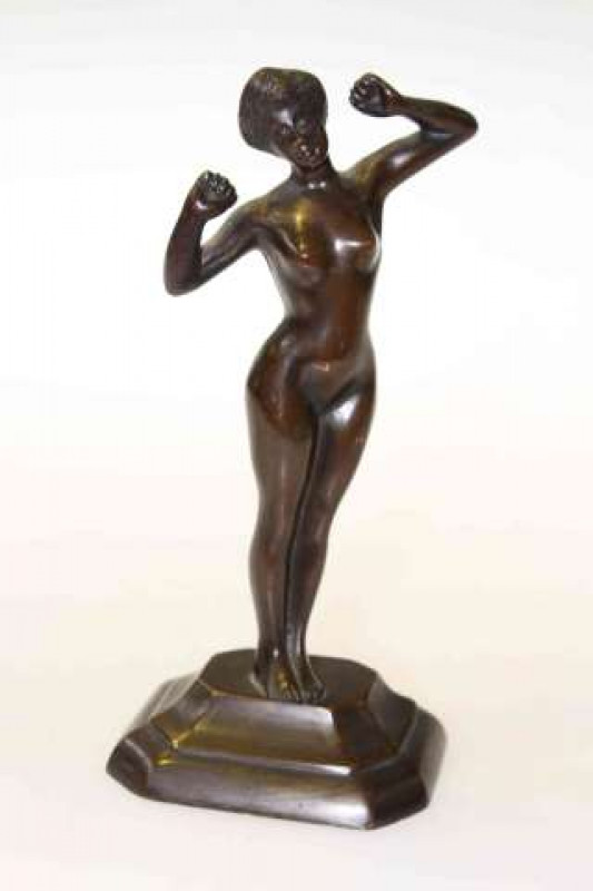 Bronze figure of a female nude