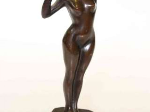 Bronze figure of a female nude