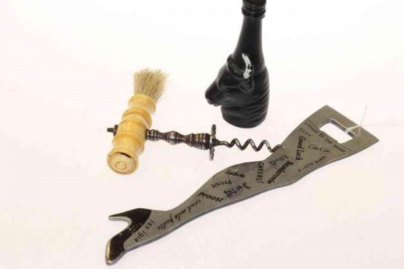 Corkscrew, bottle opener, etc