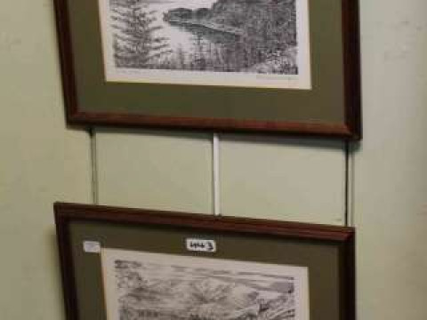 Two Wainwright prints, each signed and titled