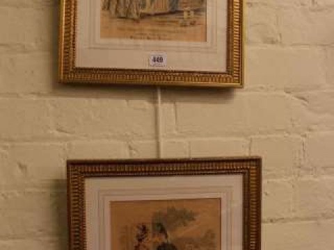 Two gilt framed French Fashion prints from Sylvia's Home Journal' (2)