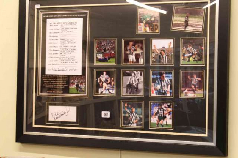 Peter Beardsley 'My Greatest Newcastle United Team' framed montage