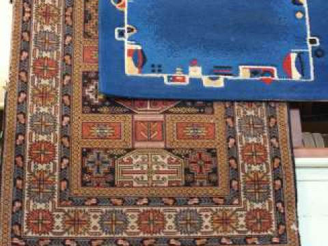 Carpet runner and blue ground rug
