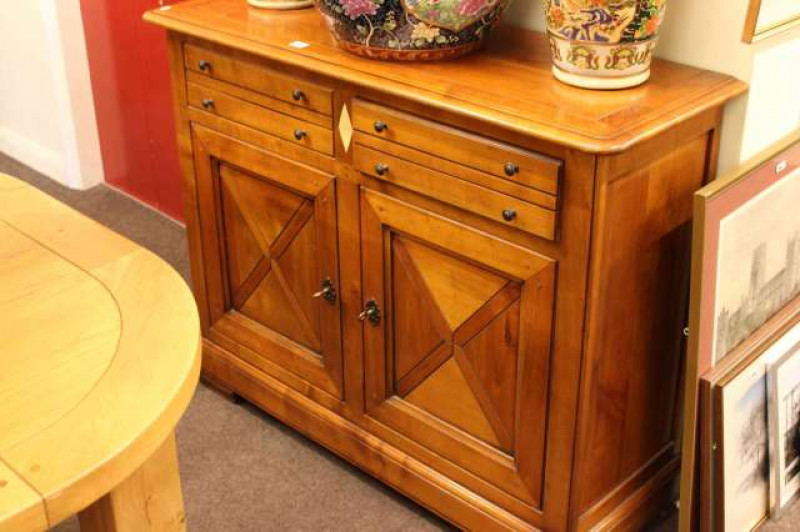Small cherry wood side cabinet