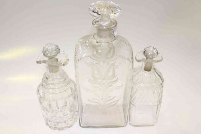 Three decanters