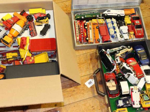 Collection of model vehicles (two cases and one box)