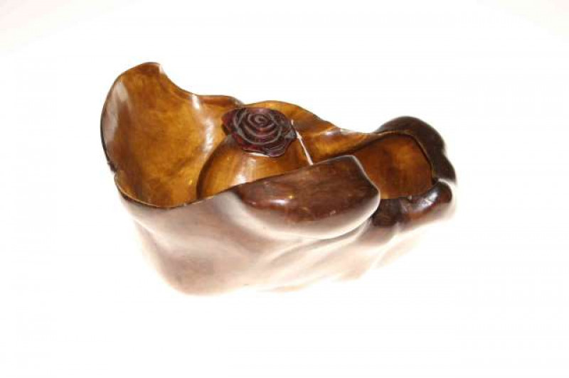 19th Century Coco de Mer nut carved and signed EB 1866