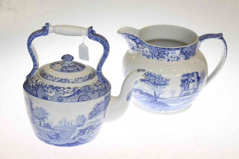 Spode Italian kettle and large jug