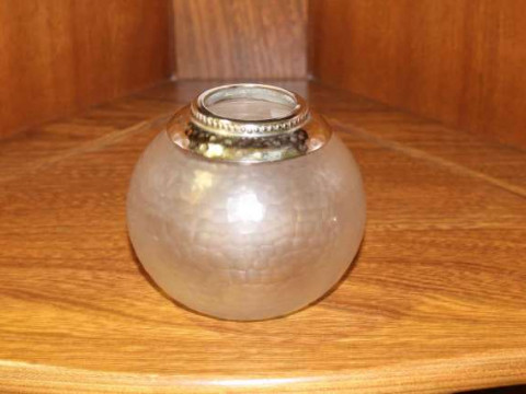 Frosted glass match holder
