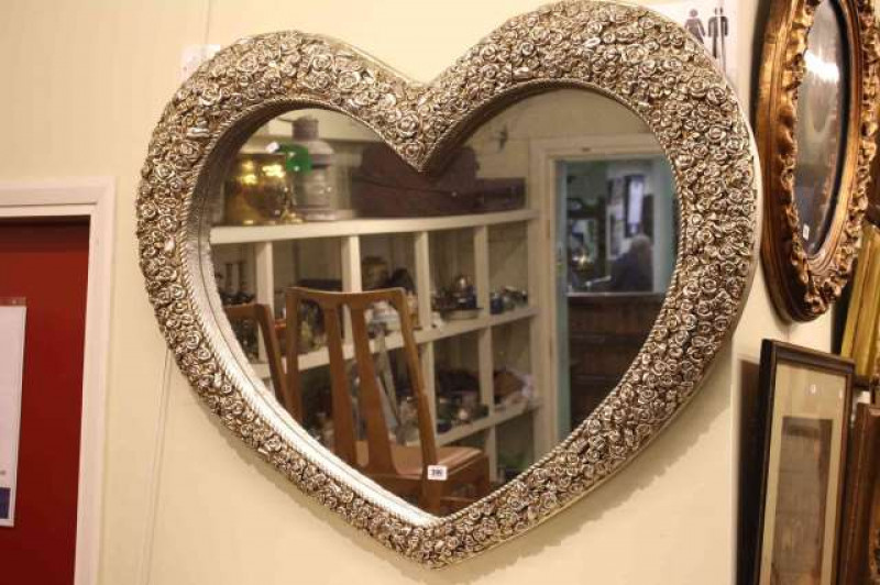 Large heart shaped wall mirror Thomas Watson
