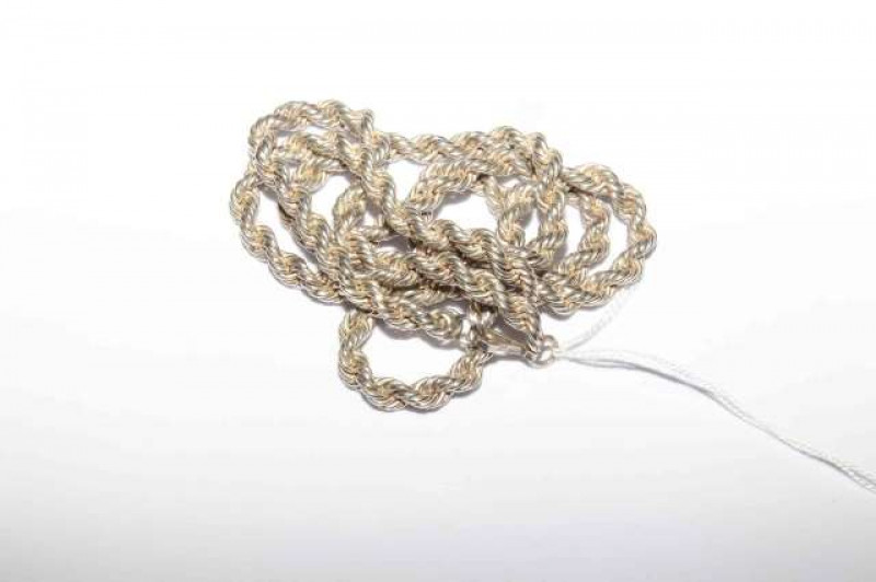 Silver ropework chain