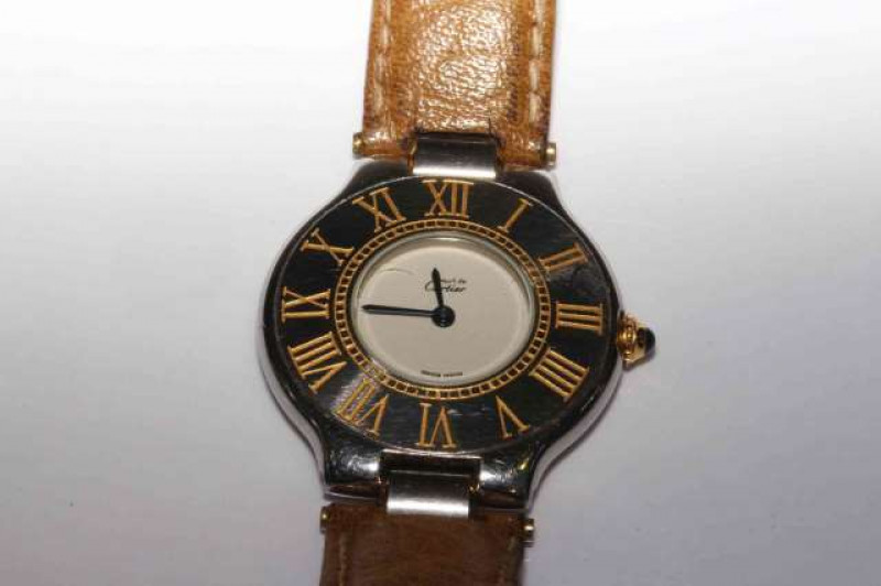 Must de Cartier stainless steel wrist watch