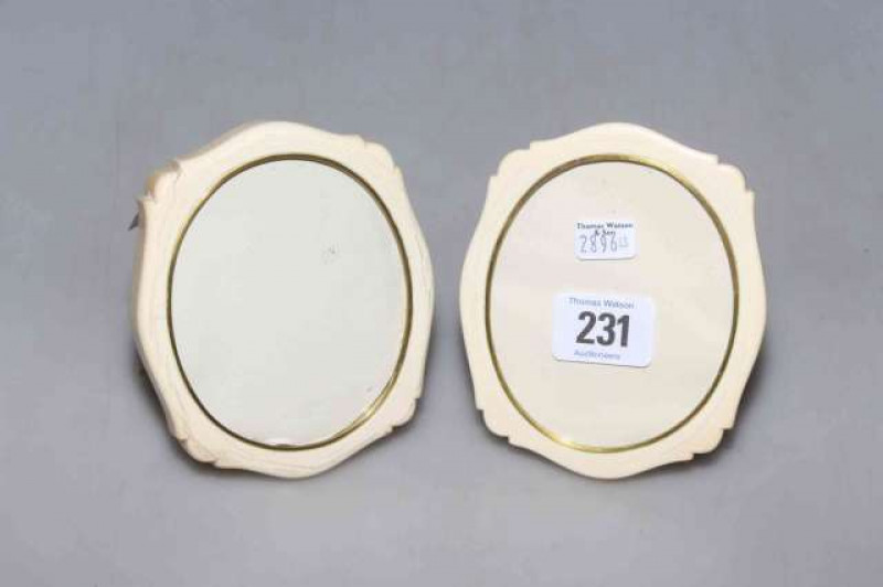 Pair of ivory photograph frames, late 19th/early 20th Century