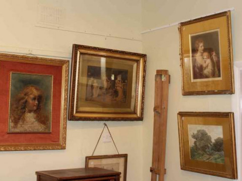 Collection of 19th Century and later pictures including portrait of a...