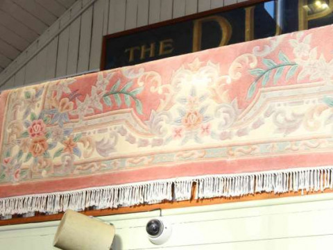 Large pink ground Chinese carpet 3.80 x 2.75