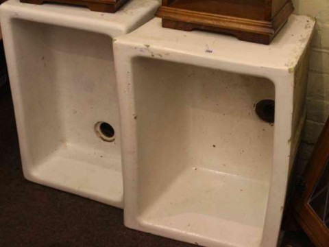 Belfast sink and larger sink