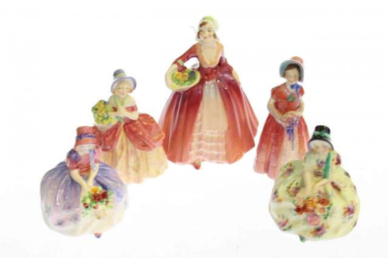 Collection of five Royal Doulton figures