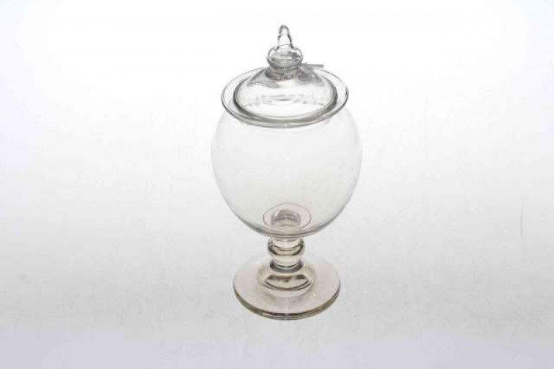 19th Century glass jar and cover