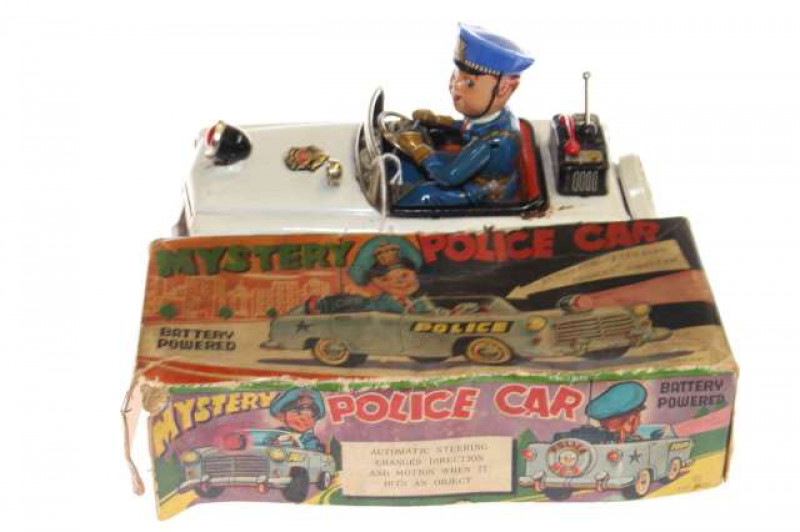 Vintage battery operated Mystery Police Car