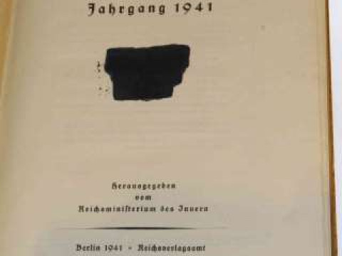 WWII Third Reich Laws and Regulations Endorsement 1941