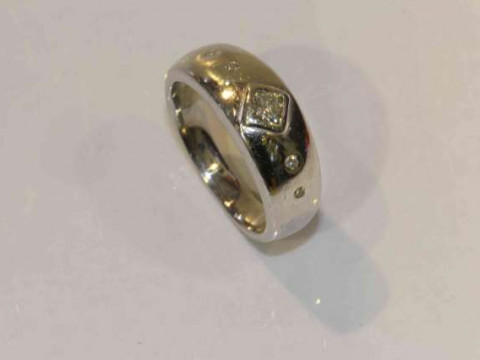 Platinum and diamond ring