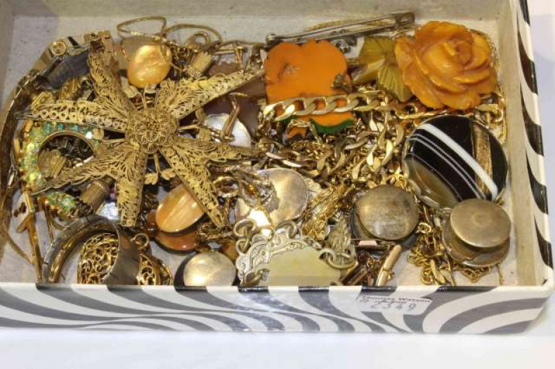 Box of costume jewellery