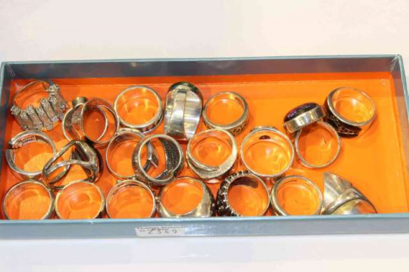 Collection of silver rings
