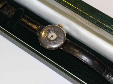 Vintage Rolex silver cased watch, case stamped W & D