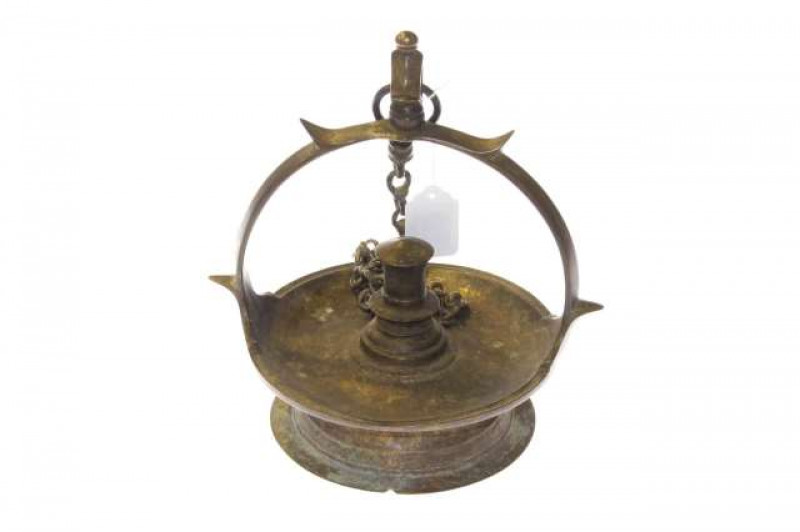 Brass hanging lamp