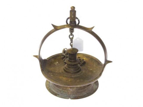 Brass hanging lamp