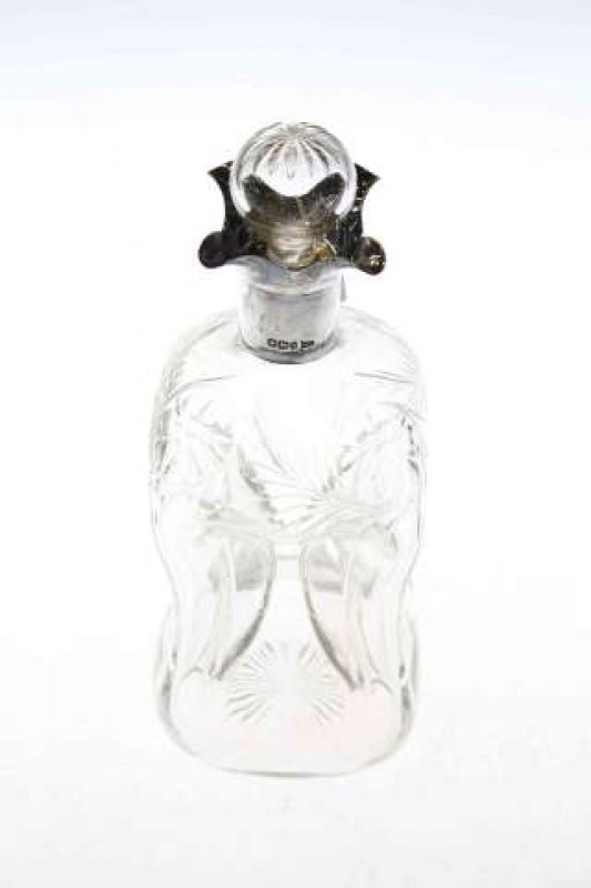 Walker & Hall silver collared decanter