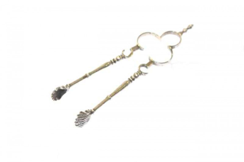 Unusual Victorian silver sugar nips