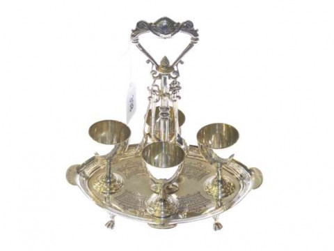 Victorian silver-plated egg cruet