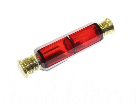 Victorian ruby glass double ended scent bottle