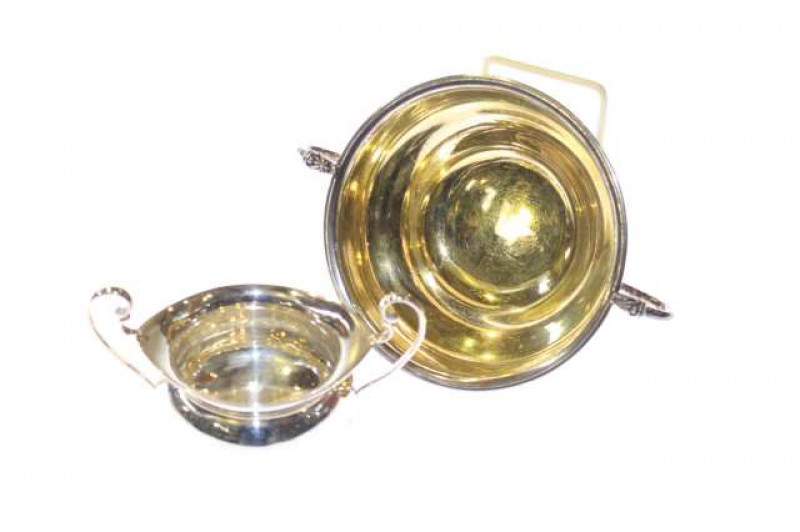Two silver two-handled bowls, gross 7.7oz
